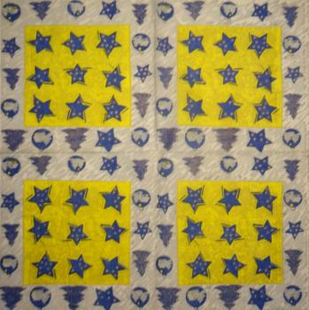 005 Sterne - 3-lagig (gold) - Papstar